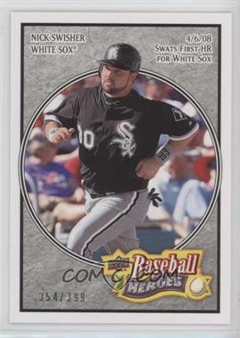 2008 Upper Deck Baseball Heroes - [Base] - Charcoal #45 - Nick Swisher /399