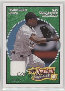 2008 Upper Deck Baseball Heroes - [Base] - Emerald Memorabilia #68 - Hanley Ramirez /25