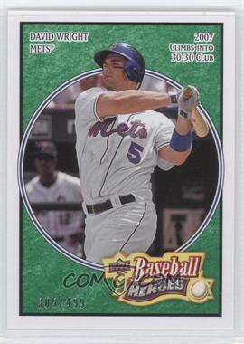 2008 Upper Deck Baseball Heroes - [Base] - Emerald #107 - David Wright /499