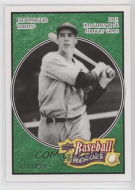 2008 Upper Deck Baseball Heroes - [Base] - Emerald #127 - Joe DiMaggio /499