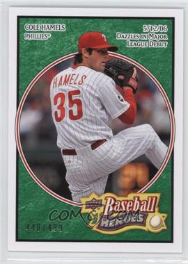 2008 Upper Deck Baseball Heroes - [Base] - Emerald #136 - Cole Hamels /499