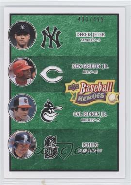 2008 Upper Deck Baseball Heroes - [Base] - Emerald #196 - Derek Jeter, Ichiro, Cal Ripken Jr., Ken Griffey Jr. /499