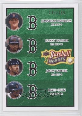 2008 Upper Deck Baseball Heroes - [Base] - Emerald #198 - Jonathan Papelbon, Manny Ramirez, Jason Varitek, David Ortiz /499