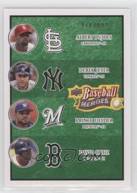 2008 Upper Deck Baseball Heroes - [Base] - Emerald #200 - Albert Pujols, Derek Jeter, Prince Fielder, David Ortiz /499