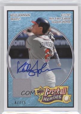 2008 Upper Deck Baseball Heroes - [Base] - Light Blue Autograph Memorabilia #95 - Kelly Johnson /75