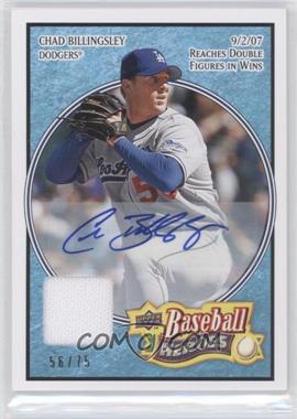 2008 Upper Deck Baseball Heroes - [Base] - Light Blue Memorabilia Autographs #94 - Chad Billingsley /75