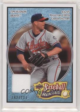 2008 Upper Deck Baseball Heroes - [Base] - Light Blue Memorabilia #13 - Tim Hudson /200