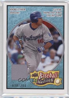 2008 Upper Deck Baseball Heroes - [Base] - Light Blue Memorabilia #131 - Andre Ethier /200