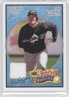 2008 Upper Deck Baseball Heroes - [Base] - Light Blue Memorabilia #161 - Scott Rolen /200