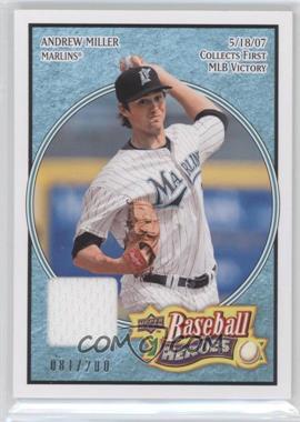 2008 Upper Deck Baseball Heroes - [Base] - Light Blue Memorabilia #71 - Andrew Miller /200