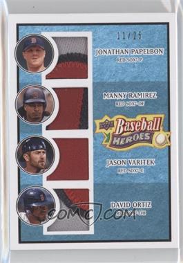 2008 Upper Deck Baseball Heroes - [Base] - Light Blue Patch #198 - Jonathan Papelbon, Manny Ramirez, Jason Varitek, David Ortiz /25
