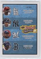 Albert Pujols, Derek Jeter, Prince Fielder, David Ortiz #/49