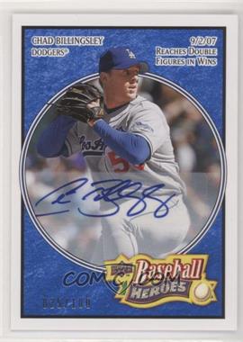 2008 Upper Deck Baseball Heroes - [Base] - Navy Blue Autographs #94 - Chad Billingsley /100