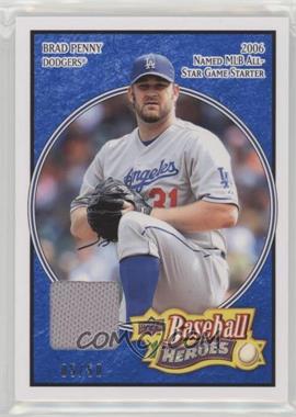 2008 Upper Deck Baseball Heroes - [Base] - Navy Blue Memorabilia #88 - Brad Penny /50