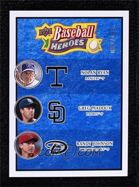 2008 Upper Deck Baseball Heroes - [Base] - Navy Blue #193 - Nolan Ryan, Greg Maddux, Randy Johnson /199