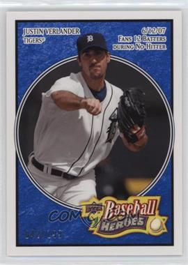 2008 Upper Deck Baseball Heroes - [Base] - Navy Blue #65 - Justin Verlander /199