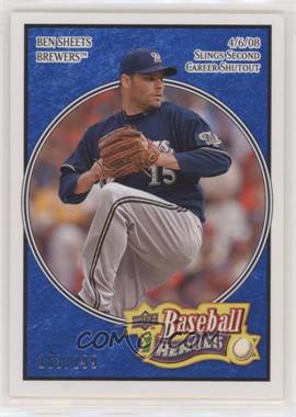 2008 Upper Deck Baseball Heroes - [Base] - Navy Blue #98 - Ben Sheets /199