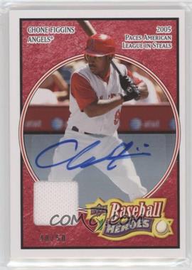 2008 Upper Deck Baseball Heroes - [Base] - Red Autograph Memorabilia #86 - Chone Figgins /50