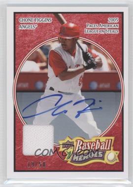 2008 Upper Deck Baseball Heroes - [Base] - Red Autograph Memorabilia #86 - Chone Figgins /50