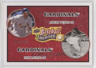 2008 Upper Deck Baseball Heroes - [Base] - Red #178 - Albert Pujols, Stan Musial /249