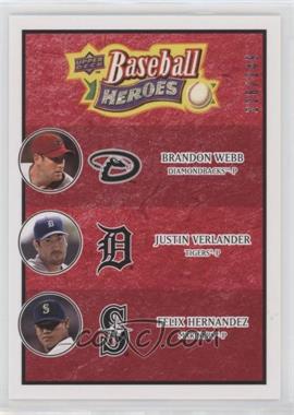2008 Upper Deck Baseball Heroes - [Base] - Red #194 - Brandon Webb, Justin Verlander, Felix Hernandez /249