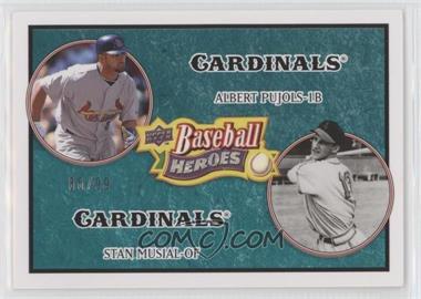 2008 Upper Deck Baseball Heroes - [Base] - Sea Green #178 - Albert Pujols, Stan Musial /99