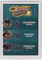 Alex Rodriguez, Derek Jeter, Robinson Cano #/99