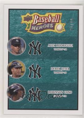 2008 Upper Deck Baseball Heroes - [Base] - Sea Green #188 - Alex Rodriguez, Derek Jeter, Robinson Cano /99