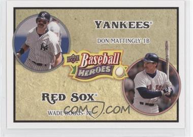 2008 Upper Deck Baseball Heroes - [Base] #176 - Don Mattingly, Wade Boggs