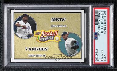 2008 Upper Deck Baseball Heroes - [Base] #179 - Jose Reyes, Derek Jeter [PSA 10 GEM MT]