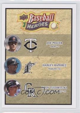 2008 Upper Deck Baseball Heroes - [Base] #192 - Joe Mauer, Hanley Ramirez, Troy Tulowitzki