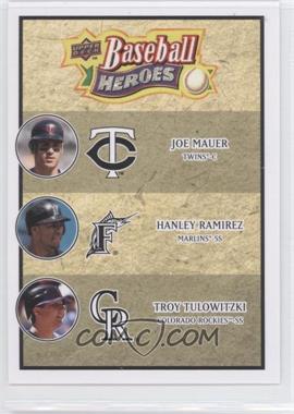 2008 Upper Deck Baseball Heroes - [Base] #192 - Joe Mauer, Hanley Ramirez, Troy Tulowitzki