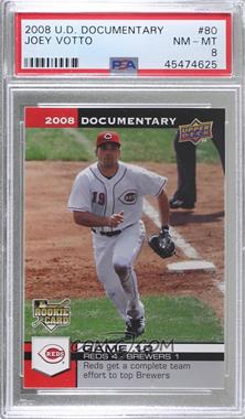 2008 Upper Deck Documentary - [Base] #80 - Joey Votto [PSA 8 NM‑MT]