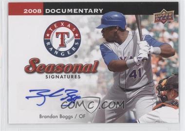 2008 Upper Deck Documentary - Seasonal Signatures #BB - Brandon Boggs