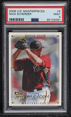 2008 Upper Deck Masterpieces - [Base] #5 - Max Scherzer [PSA 9 MINT]