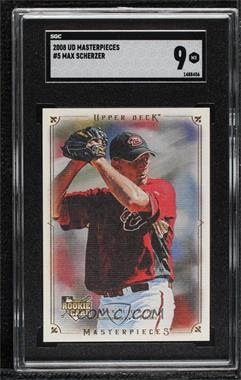 2008 Upper Deck Masterpieces - [Base] #5 - Max Scherzer [SGC 9 MINT]