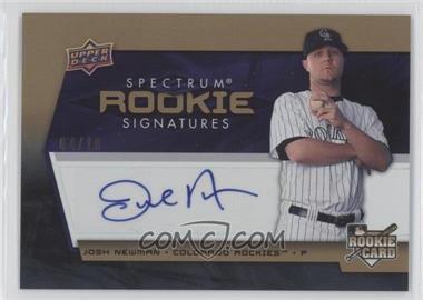 2008 Upper Deck Spectrum - [Base] - Gold #128 - Rookie Signatures - Josh Newman /10