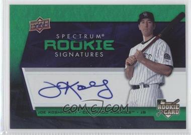 2008 Upper Deck Spectrum - [Base] - Green #122 - Rookie Signatures - Joe Koshansky