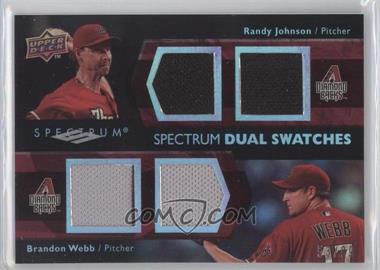 2008 Upper Deck Spectrum - Dual Swatches #SDS-JW - Randy Johnson, Brandon Webb /99