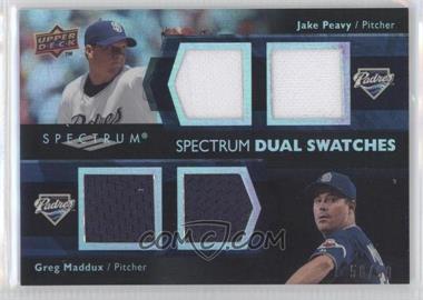 2008 Upper Deck Spectrum - Dual Swatches #SDS-PM - Jake Peavy, Greg Maddux /99