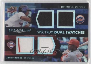 2008 Upper Deck Spectrum - Dual Swatches #SDS-RR - Jimmy Rollins, Jose Reyes /99