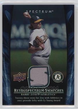 2008 Upper Deck Spectrum - Retrospectrum Swatches - Blue #RS-BZ1 - Barry Zito