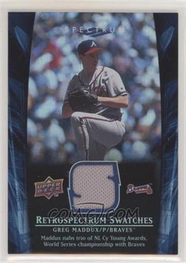 2008 Upper Deck Spectrum - Retrospectrum Swatches - Blue #RS-GM2 - Greg Maddux