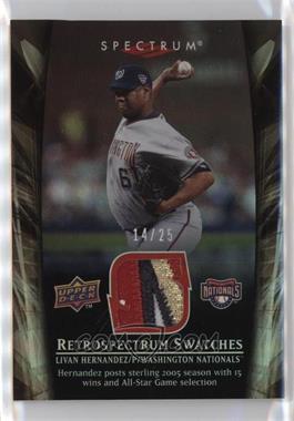 2008 Upper Deck Spectrum - Retrospectrum Swatches - Gold Patch #RS-LH - Livan Hernandez /25 [EX to NM]