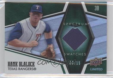 2008 Upper Deck Spectrum - Spectrum Swatches - Green Patches #SS-HB - Hank Blalock /15