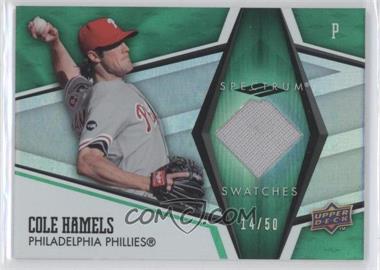 2008 Upper Deck Spectrum - Spectrum Swatches - Green #SS-CH - Cole Hamels /50