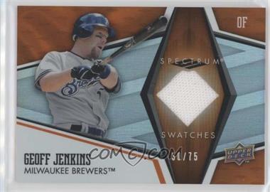 2008 Upper Deck Spectrum - Spectrum Swatches - Orange #SS-GJ - Geoff Jenkins /75