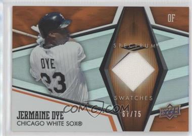 2008 Upper Deck Spectrum - Spectrum Swatches - Orange #SS-JD - Jermaine Dye /75