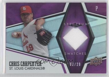 2008 Upper Deck Spectrum - Spectrum Swatches - Purple #SS-CA - Chris Carpenter /29