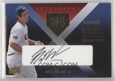 2008 Upper Deck USA Baseball National Teams - National Team - Autographs Black Ink #BWE-24 - Brett Wallace /249